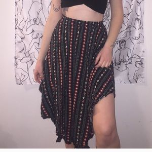 Hollister tribal print midi skirt